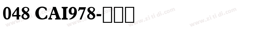 048 CAI978字体转换